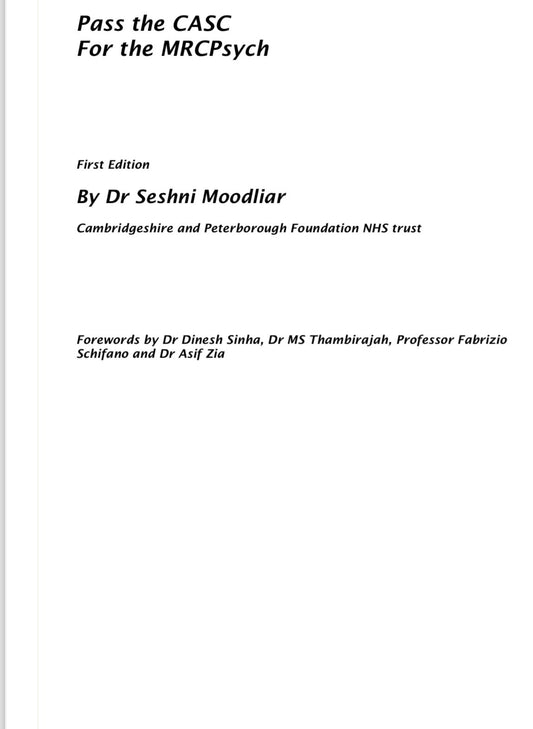 pass the CASE for the MRCPsych 1st E